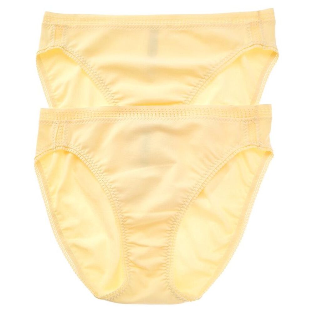 Ongossamer Womens  2Pk Cabana Hi-Cut Panty, Yellow